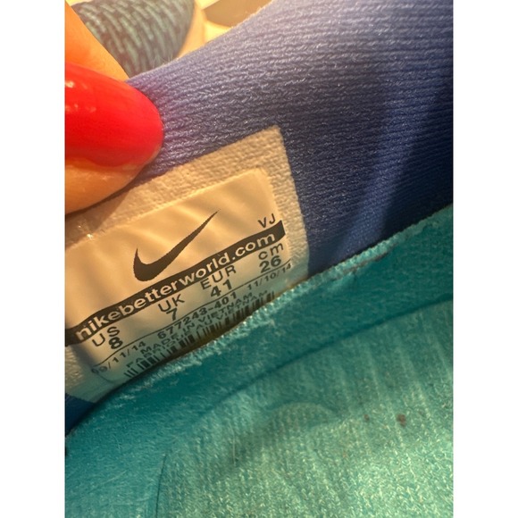 Nike Roshe One Blue Orange Sneakers Men's Running Shoes Athletic Comfort size 8 - Picture 5 of 6